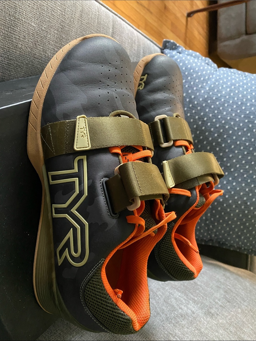 TYR training shoes with gum sole